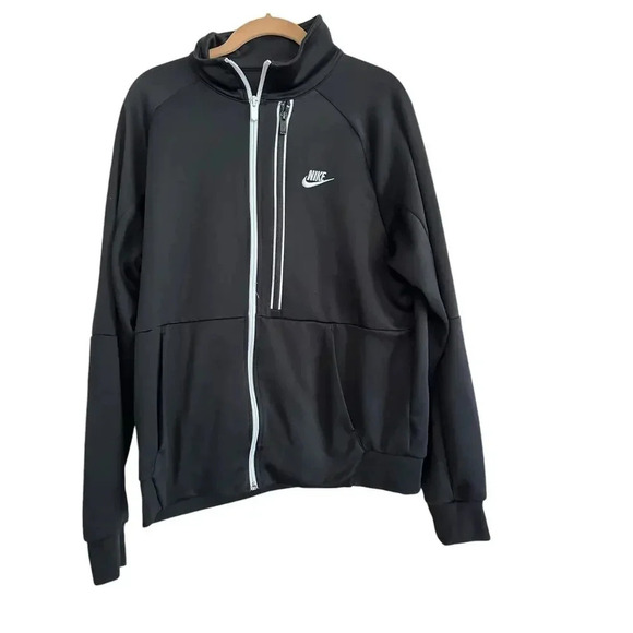 Nike Black Long Sleeve Full Zip Activewear Track Jacket Size Large - Picture 1 of 5